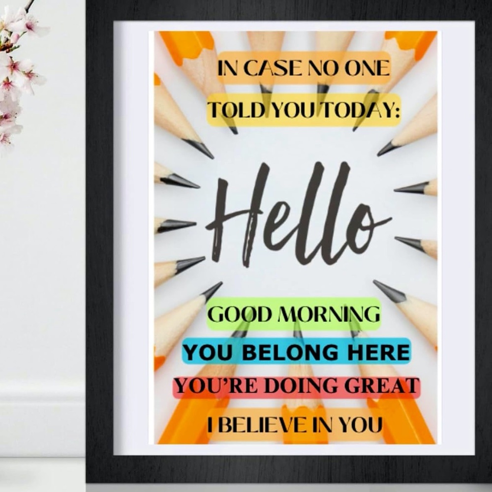 Motivational Wall Art Print - Classroom/Counselor Sign, 11x17 (Unframed)